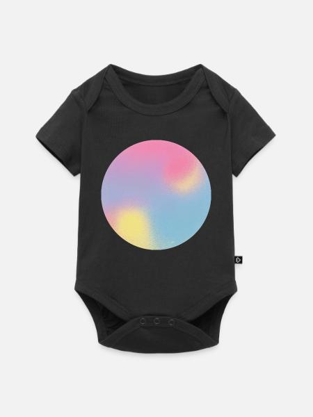 Aura-Check-Pastellgradientensphäre - Baby Premium Kurzarmbody - Schwarz