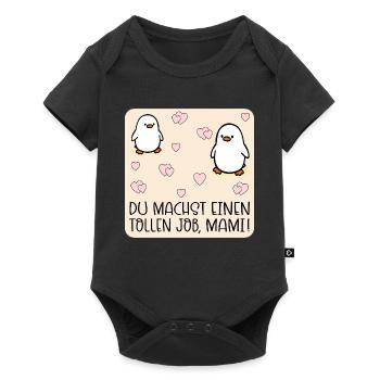 Muttertag Mama Job Kind - Baby Premium Kurzarmbody - Schwarz - Vorne
