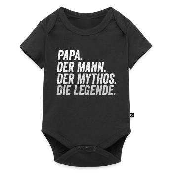 Papa Mann Mythos Legende - Baby Premium Kurzarmbody - Schwarz - Vorne