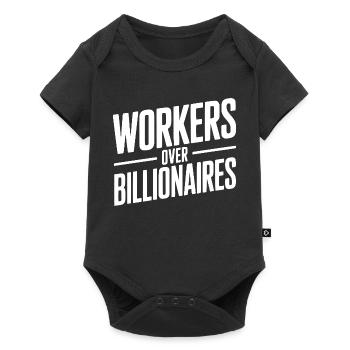Workers Over Billionaires - Baby Premium short-sleeve bodysuit - black - Front