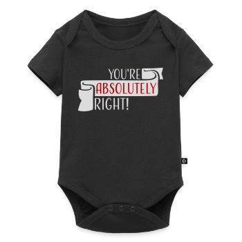 Tu as tout à fait raison, logo drôle d’IA sarcastique - Body à manches courtes Premium Bébé - noir - Devant