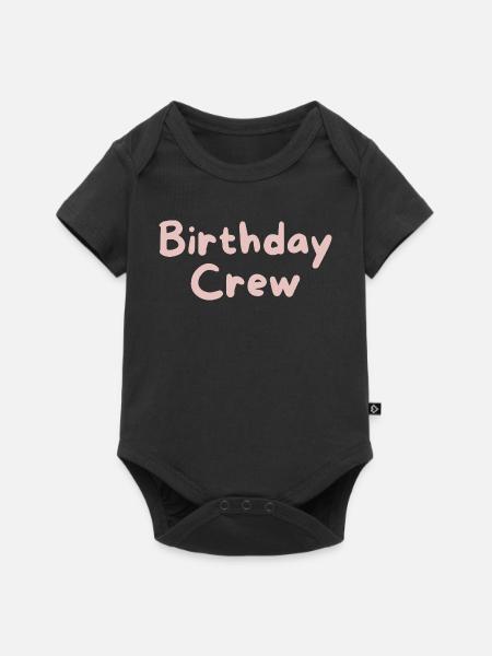 Birthday Crew - Baby Premium Kurzarmbody - Schwarz