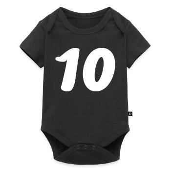 10. 10 YEARS. 10th ANNIVERSARY. 10 YEAR ANNIVERSARY. - Baby Premium short-sleeve bodysuit - black - Front