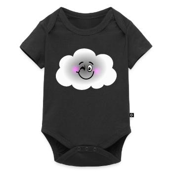 Happy Cloud - Baby Premium short-sleeve bodysuit - black - Front