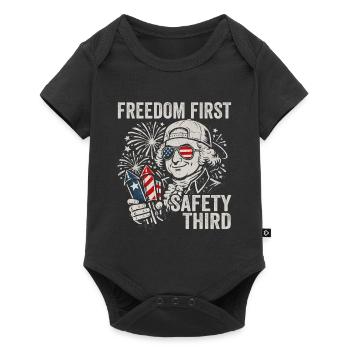 Liberté en premier, sécurité troisième – Jo - Body à manches courtes Premium Bébé - noir - Devant