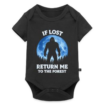 Bigfoot, Sasquatch, yéti, créatures cryptides, grand pied. - Body à manches courtes Premium Bébé - noir - Devant