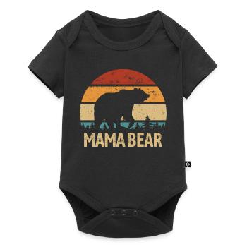 Mama Bear - Mother's Day - Vintage Gift - Baby Premium short-sleeve bodysuit - black - Front