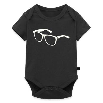 Sunglasses Silhouette Minimal Print - Baby Premium short-sleeve bodysuit - black - Front