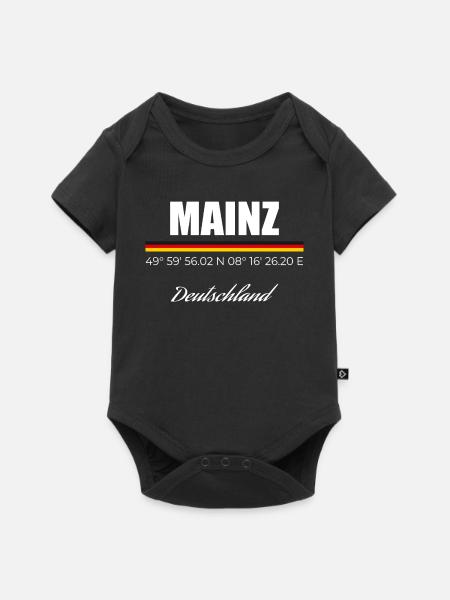 Mainz - Baby Premium Kurzarmbody - Schwarz