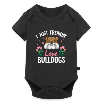 I Just Freakin' Love Bulldogs Graphic - Baby Premium short-sleeve bodysuit - black - Front