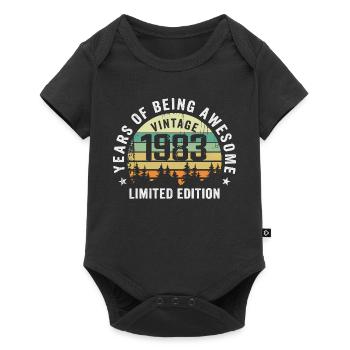 Legendary since 1983, Vintage Edition 1983 Retro - Baby Premium short-sleeve bodysuit - black - Front