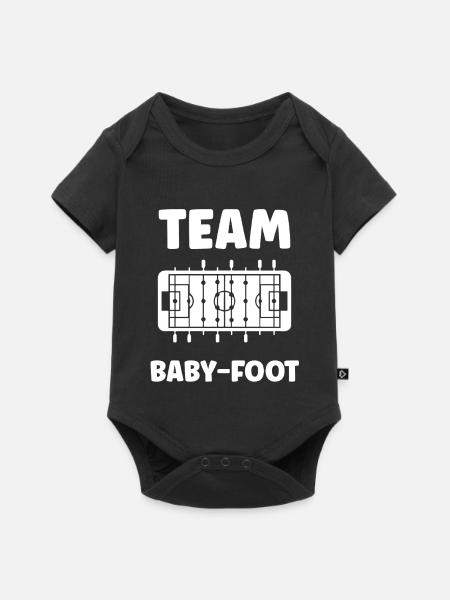 Tischfußball: - Baby Premium Kurzarmbody - Schwarz