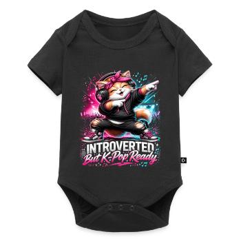 Introverted But K Pop Ready - Baby Premium short-sleeve bodysuit - black - Front