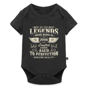 Cadeau d’anniversaire Legends 2008 Vintage 2008 - Body à manches courtes Premium Bébé - noir - Devant
