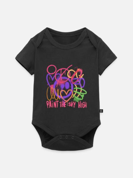 Graffiti Sky - Baby Premium Kurzarmbody - Schwarz