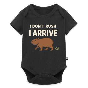 Un joli capybara anti-stress, sans stress, - Body à manches courtes Premium Bébé - noir - Devant