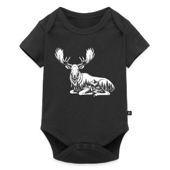 Elk - Baby Premium short-sleeve bodysuit - black - Front