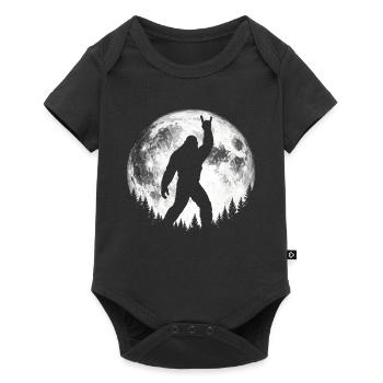 Bigfoot Rock sur le signe Sasquatch Yéti Lune - Body à manches courtes Premium Bébé - noir - Devant