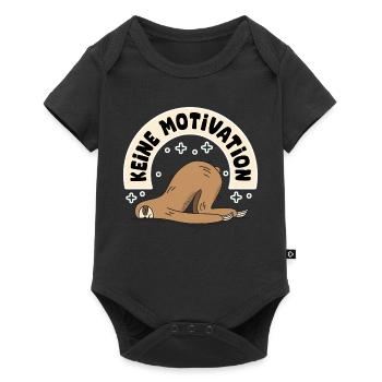 T-shirt drôle de paresseux – Aucune motivation - Body à manches courtes Premium Bébé - noir - Devant