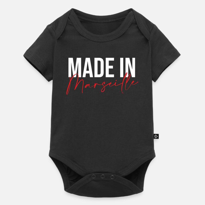 Made in Marseille - Body à manches courtes Premium Bébé - noir