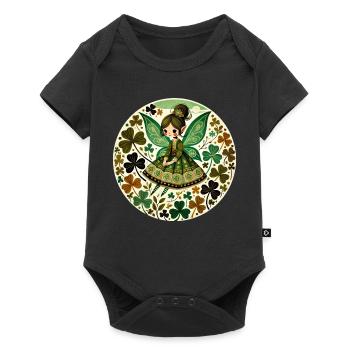 Jardin du trèfle des fées émeraude - Body à manches courtes Premium Bébé - noir - Devant