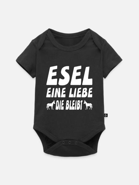 Esel - Baby Premium Kurzarmbody - Schwarz
