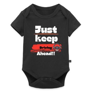 Continue juste à avancer avec un design de t-shirt. - Body à manches courtes Premium Bébé - noir - Devant