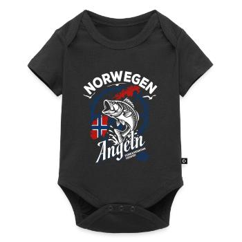 Excursion de pêche en Norvège 2026 - Cadeau de pêcheur - Body à manches courtes Premium Bébé - noir - Devant