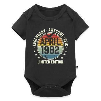 Limited Edition April 1982 - Vintage Design 1982 - Baby Premium short-sleeve bodysuit - black - Front