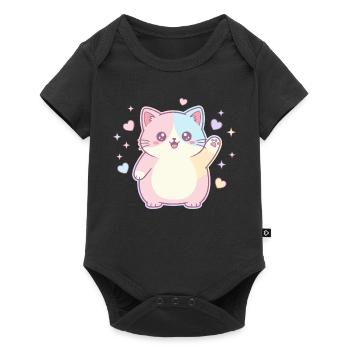 Joie du cœur en chaton pastel - Body à manches courtes Premium Bébé - noir - Devant