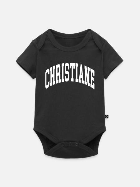 Christiane - Baby Premium Kurzarmbody - Schwarz