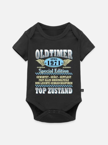 Oldtimer April 1971 Special Edition - Baby Premium Kurzarmbody - Schwarz