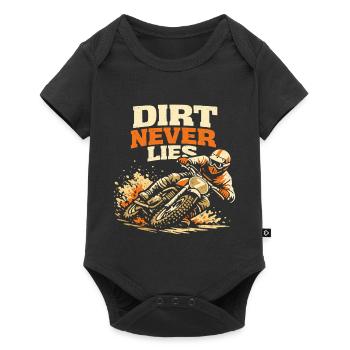 Vintage Motocross Rider Graphic - Baby Premium short-sleeve bodysuit - black - Front