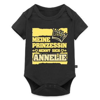 Spruch Annelie - Baby Premium Kurzarmbody - Schwarz - Vorne
