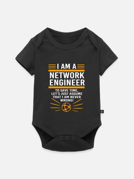 Netzwerk Informatiker Programmierer Admin - Baby Premium Kurzarmbody - Schwarz