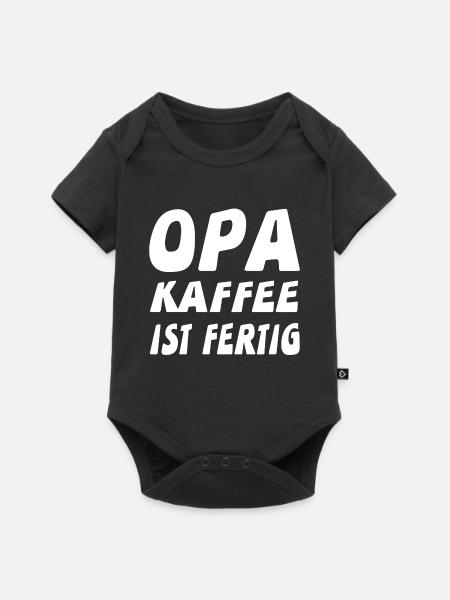 Opa - Baby Premium Kurzarmbody - Schwarz