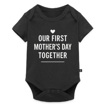 First Mother's Day Mom Baby Gift Idea Family - Baby Premium short-sleeve bodysuit - black - Front