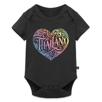 Thailand Heart Colorful - Baby Premium short-sleeve bodysuit - black - Front