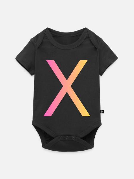 X - Baby Premium Kurzarmbody - Schwarz