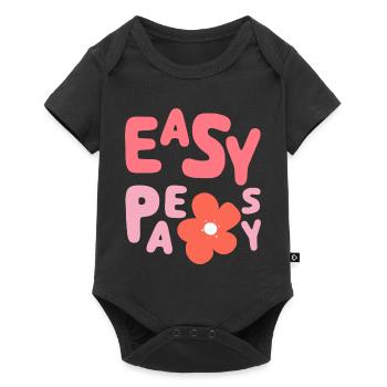 Easy Peasy Shirt – Cute Flower Aesthetic - Baby Premium short-sleeve bodysuit - black - Front