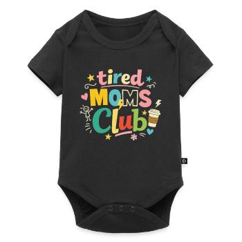 Club des mamans fatiguées - Humour des mamans cafétériques - Body à manches courtes Premium Bébé - noir - Devant