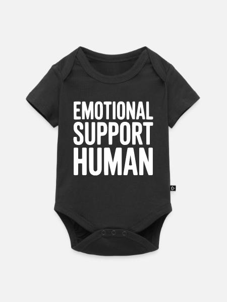 Emotionale Unterstützung Mensch - Baby Premium Kurzarmbody - Schwarz
