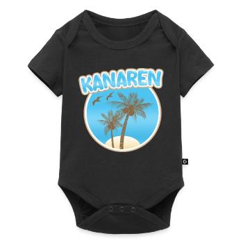 Canary Islands Palm Beach Logo - Baby Premium short-sleeve bodysuit - black - Front