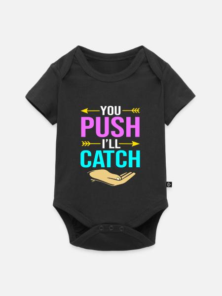 Hebamme - Baby Premium Kurzarmbody - Schwarz
