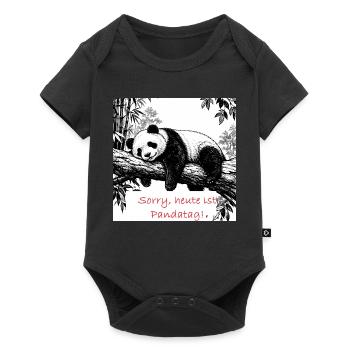 Sorry, heute Pandatag - Baby Premium Kurzarmbody - Schwarz - Vorne