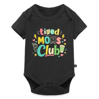 Club des mamans fatiguées - Humour des mamans cafétériques - Body à manches courtes Premium Bébé - noir - Devant