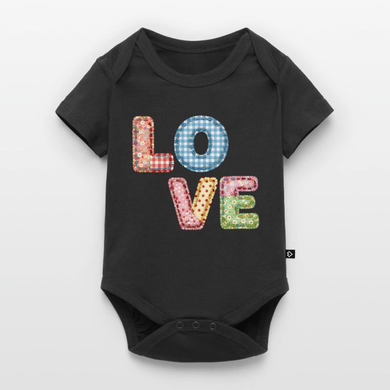 Patchwork Design Patchwork Patchwork Patches colorés Body à manches courtes Premium Bébé