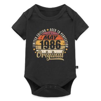 Vintage Design May 1986 Limited Edition May 1986 - Baby Premium short-sleeve bodysuit - black - Front