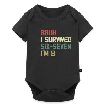 8th Birthday Design – Finally Eight Years Old - Baby Premium short-sleeve bodysuit - black - Front