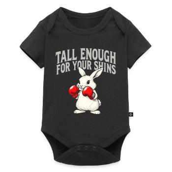 Rabbit alarm: Beware of the shins - Baby Premium short-sleeve bodysuit - black - Front